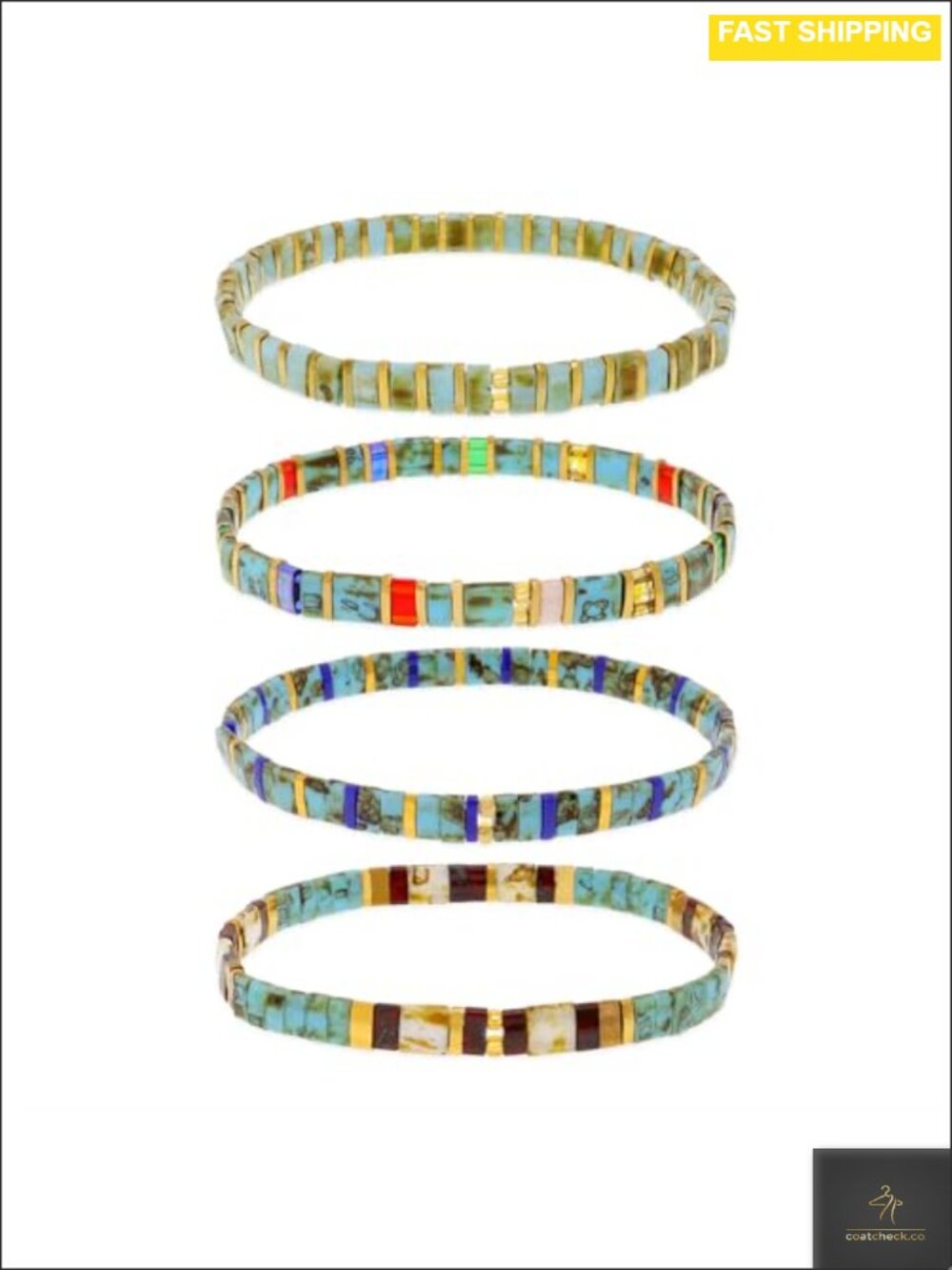 Glass Beaded Stretch Bracelet Set Stackable Boho Friendship Jewelry Gift for